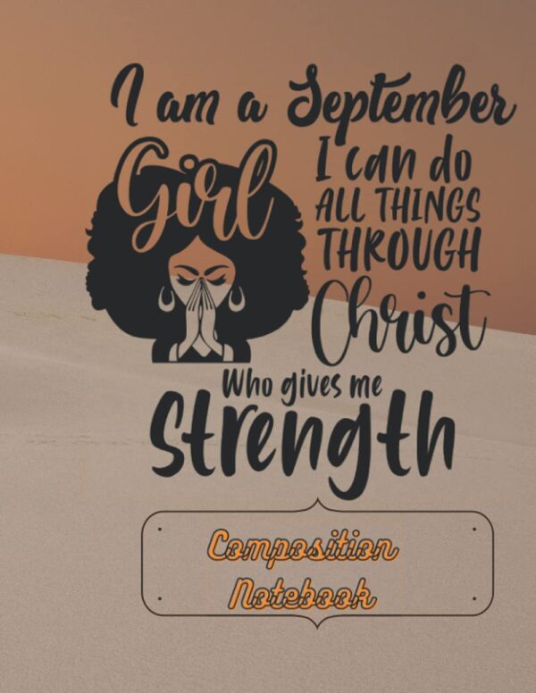 Birth Month Christian Themed Composition Notebook: September Baby