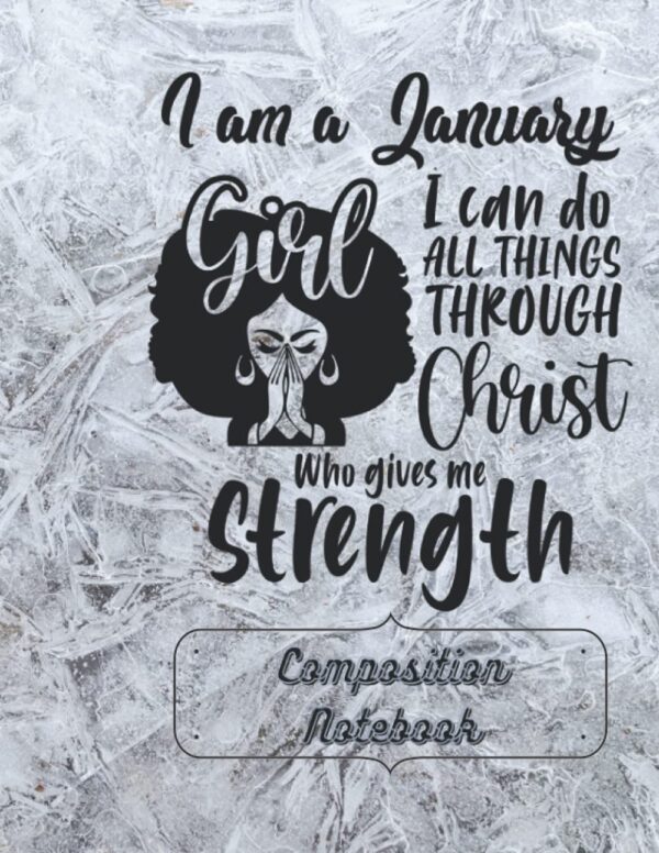 Birth Month Christian Themed Composition Notebook: Janurary baby